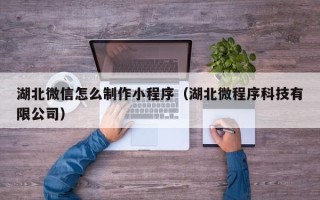大同湖北微信怎么制作小程序（湖北微程序科技有限公司）